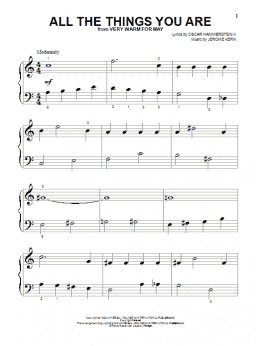 page one of All The Things You Are (Beginning Piano Solo)