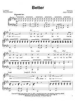 page one of Better (Piano, Vocal & Guitar Chords (Right-Hand Melody))