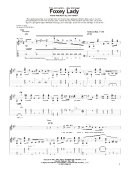 page one of Foxey Lady (Guitar Tab)