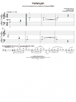 page one of Hallelujah (Educational Piano)