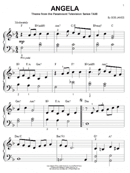 page one of Angela (Big Note Piano)