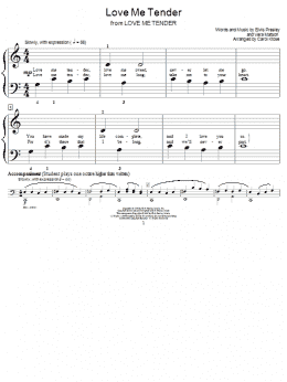 page one of Love Me Tender (Educational Piano)