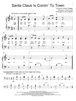 page one of Santa Claus Is Comin' To Town (Educational Piano)