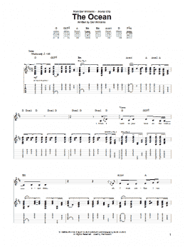 page one of The Ocean (Guitar Tab)