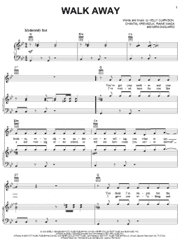 page one of Walk Away (Piano, Vocal & Guitar Chords (Right-Hand Melody))