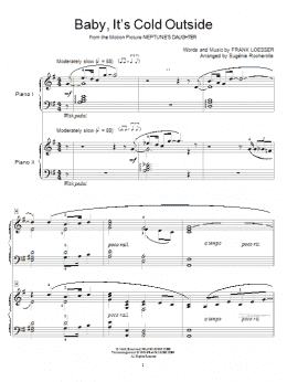 page one of Baby, It's Cold Outside (Piano Duet)