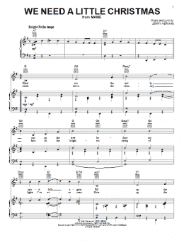 page one of We Need A Little Christmas (Piano, Vocal & Guitar Chords (Right-Hand Melody))