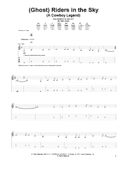 page one of (Ghost) Riders In The Sky (A Cowboy Legend) (Guitar Tab)