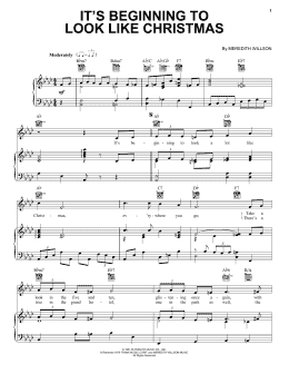 page one of It's Beginning To Look Like Christmas (Piano, Vocal & Guitar Chords (Right-Hand Melody))