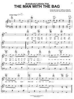 page one of (Everybody's Waitin' For) The Man With The Bag (Piano, Vocal & Guitar Chords (Right-Hand Melody))