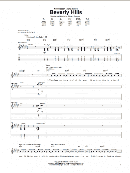 page one of Beverly Hills (Guitar Tab)