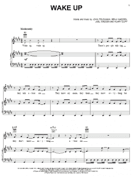 page one of Wake Up (Piano, Vocal & Guitar Chords (Right-Hand Melody))