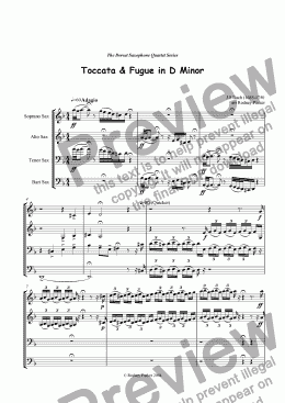 page one of Toccata & Fugue in D Minor