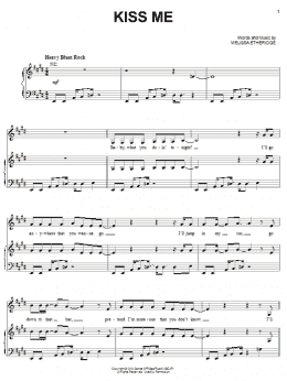 page one of Kiss Me (Piano, Vocal & Guitar Chords (Right-Hand Melody))