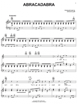 page one of Abracadabra (Piano, Vocal & Guitar Chords (Right-Hand Melody))