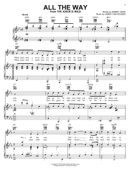 page one of All The Way (Piano, Vocal & Guitar Chords (Right-Hand Melody))