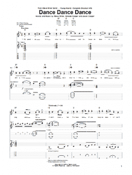 page one of Dance Dance Dance (Guitar Tab)