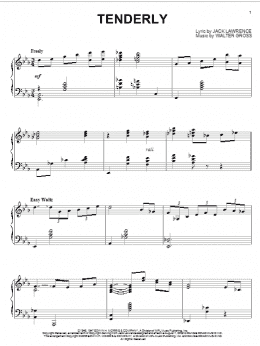 page one of Tenderly (Piano Solo)