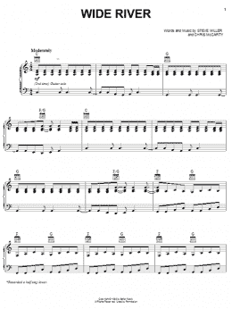 page one of Wide River (Piano, Vocal & Guitar Chords (Right-Hand Melody))