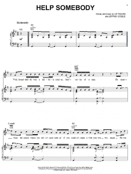 page one of Help Somebody (Piano, Vocal & Guitar Chords (Right-Hand Melody))