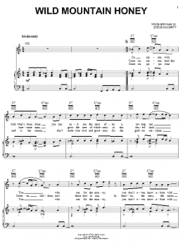 page one of Wild Mountain Honey (Piano, Vocal & Guitar Chords (Right-Hand Melody))