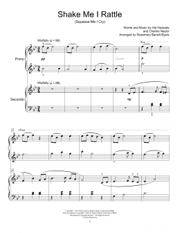 page one of Shake Me I Rattle (Squeeze Me I Cry) (Piano Duet)