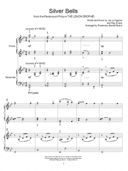 page one of Silver Bells (Piano Duet)