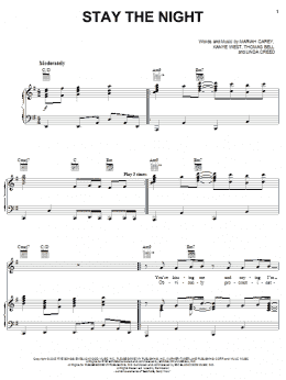 page one of Stay The Night (Piano, Vocal & Guitar Chords (Right-Hand Melody))