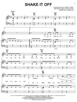 page one of Shake It Off (Piano, Vocal & Guitar Chords (Right-Hand Melody))