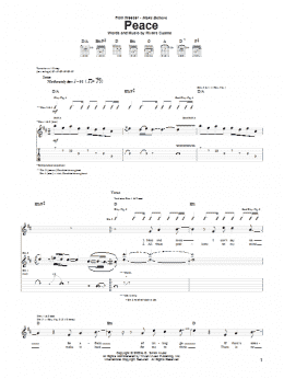 page one of Peace (Guitar Tab)