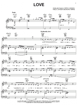 page one of Love (Piano, Vocal & Guitar Chords (Right-Hand Melody))