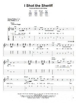 page one of I Shot The Sheriff (Easy Guitar Tab)