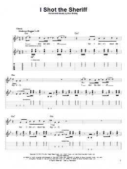 page one of I Shot The Sheriff (Guitar Tab (Single Guitar))