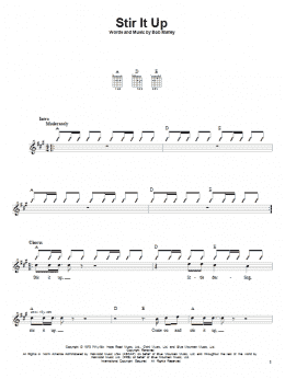 page one of Stir It Up (Easy Guitar)