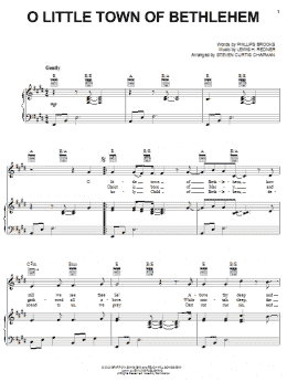 page one of O Little Town Of Bethlehem (Piano, Vocal & Guitar Chords (Right-Hand Melody))