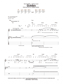 page one of Golden (Guitar Tab)