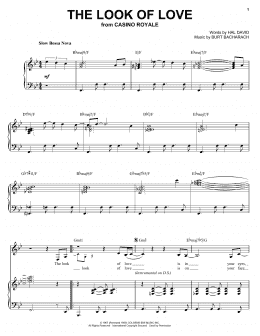 page one of The Look Of Love (Piano, Vocal & Guitar Chords (Right-Hand Melody))