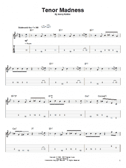 page one of Tenor Madness (Guitar Tab (Single Guitar))