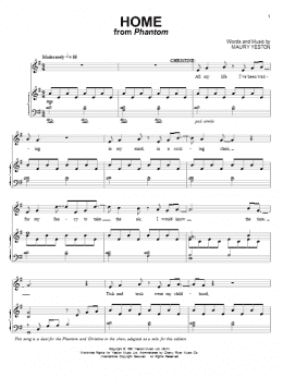 page one of Home (Piano & Vocal)