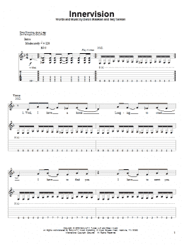 page one of Innervision (Guitar Tab (Single Guitar))