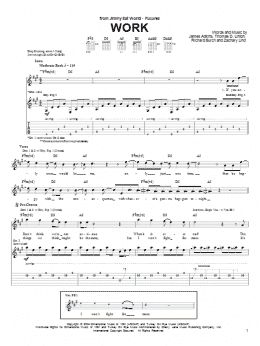 page one of Work (Guitar Tab)