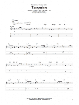 page one of Tangerine (Guitar Tab)