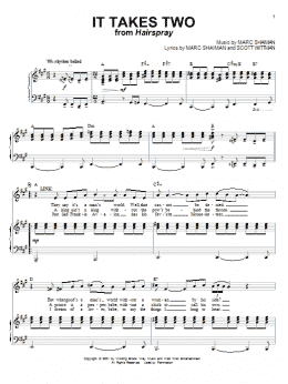 page one of It Takes Two (Piano & Vocal)