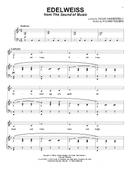 page one of Edelweiss (Piano & Vocal)