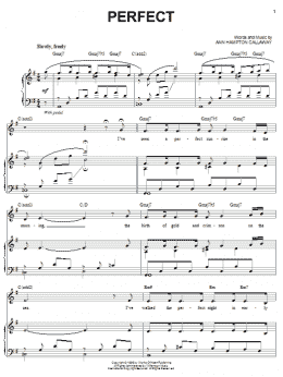 page one of Perfect (Piano & Vocal)