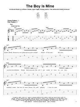 page one of The Boy Is Mine (Easy Guitar Tab)