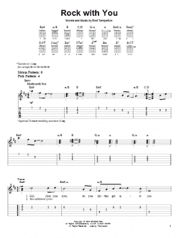 page one of Rock With You (Easy Guitar Tab)