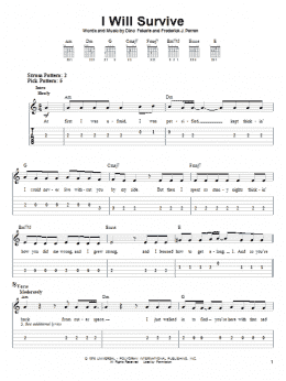 page one of I Will Survive (Easy Guitar Tab)