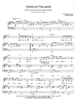 page one of Worthy Is The Lamb (Piano & Vocal)