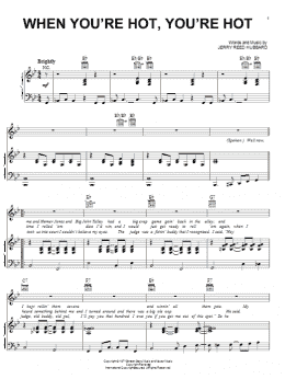 page one of When You're Hot, You're Hot (Piano, Vocal & Guitar Chords (Right-Hand Melody))